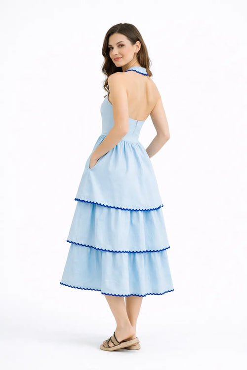 Linen Maxi Tiered Dress