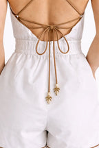 White linen romper